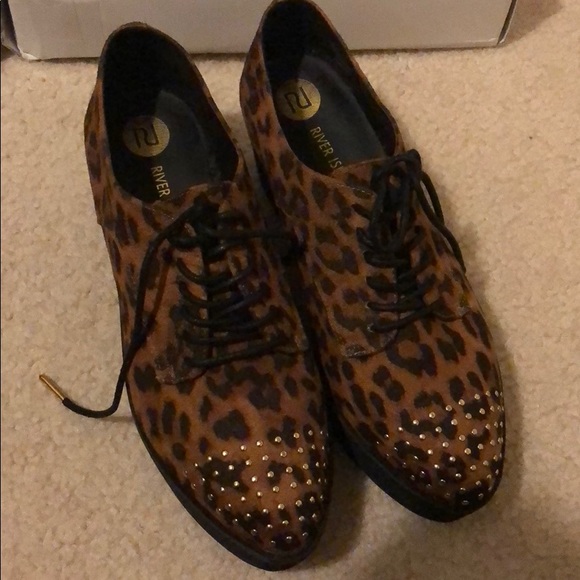 river island leopard heels